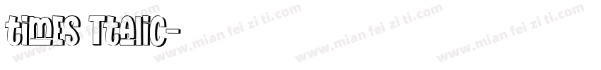 times Ttalic字体转换
